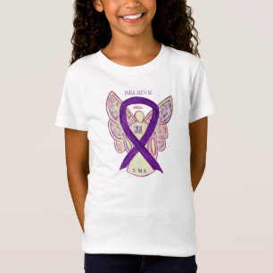Leiomyosarcoma (LMS) Awareness Ribbon Angel Shirt