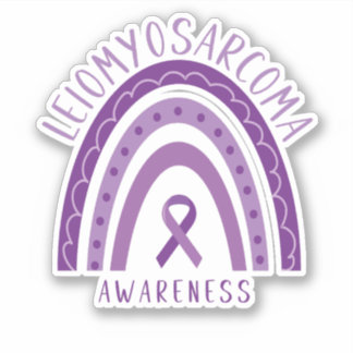 Leiomyosarcoma Violet Arc-en-ciel Sticker ruban