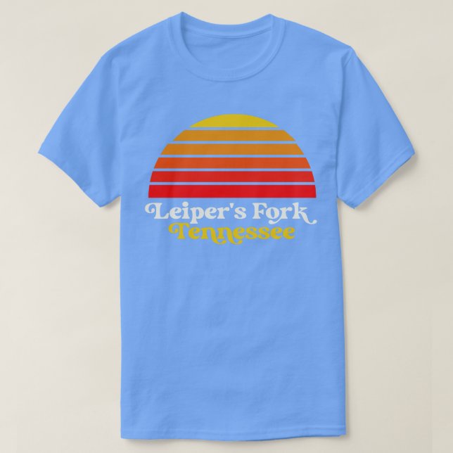 Leipers Fork Tennessee Retro Sunset Nashville T-Shirt (Design vorne)