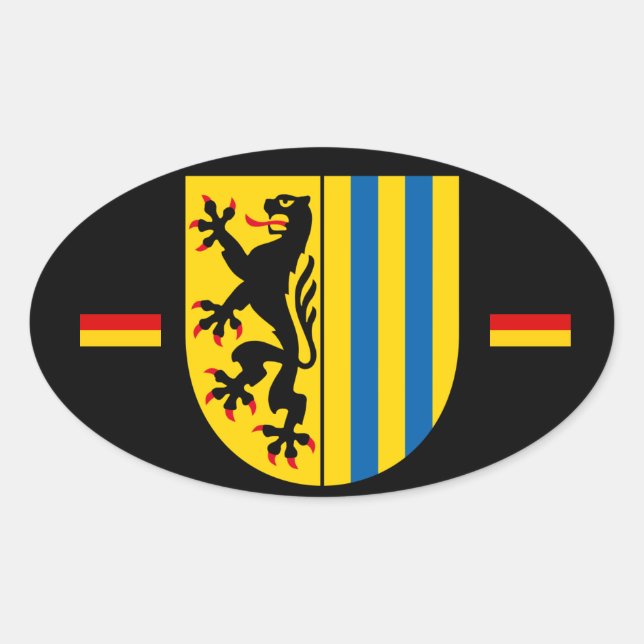 Leipzig Allemagne Sticker ovale de style euro (Devant)