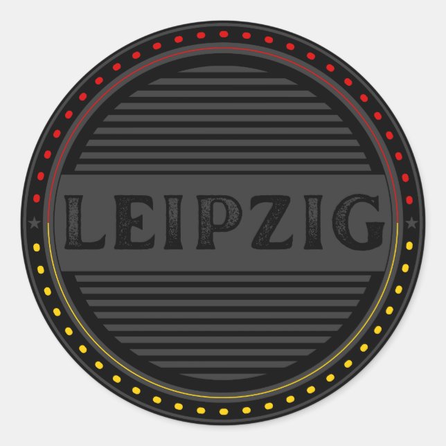 Leipzig City Pride Emblem – German Identity Runder Aufkleber (Vorderseite)