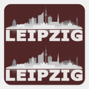 Leipzig City Skyline Aufkleber
