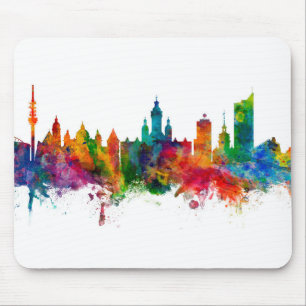 Leipzig Deutschland Skyline Mousepad