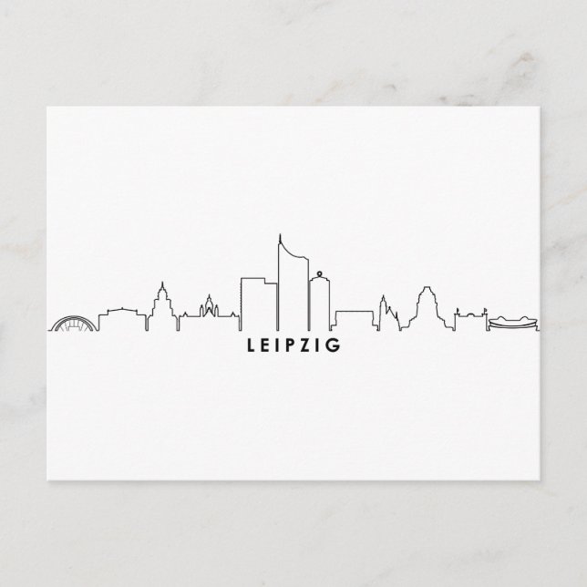 LEIPZIG Deutschland Skyline-Silhouette Postkarte (Vorderseite)