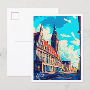 Leipzig Deutschland Vintage-Reiseillustration Postkarte