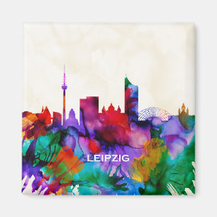 Leipzig Skyline Magnet