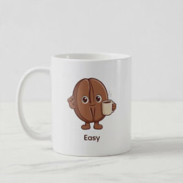 Leise Selbstbewusste Kaffeebohnen Charakter Kaffeetasse