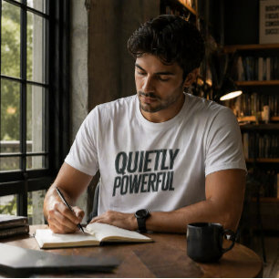 Leise Starke Minimale Typografie T-Shirt