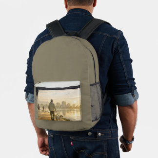 Leise Uferpromenade Druck Schnitt Nähen Rucksack