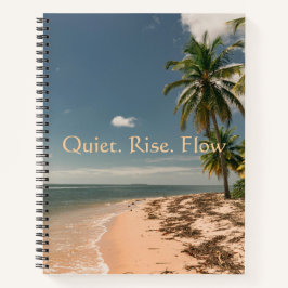 Leiser Aufstieg Fluss Tropischer Strand  Notizbuch