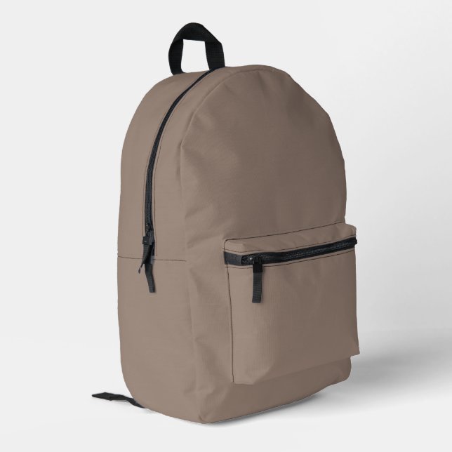 Leiser Luxus-Taupe-Personalisierter Rucksack (Rückseitige Ecke links)