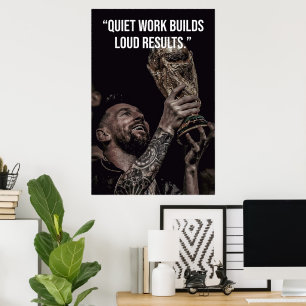 Leises Arbeiten Baut Lautstarke Ergebnisse Motivat Poster