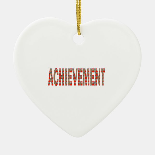 LEISTUNG Erfolgs-Motivations-Bemühungs-Inspiration Keramik Ornament (Vorne)
