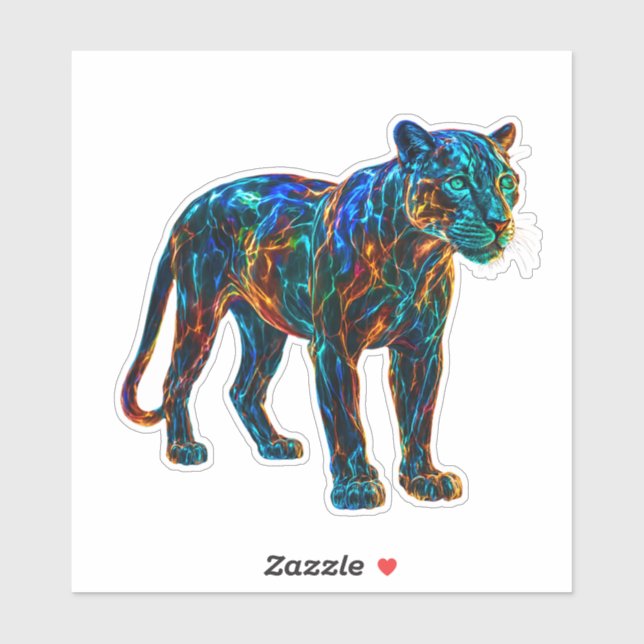 Leistungsstarke Panther Art Aufkleber (Blatt)