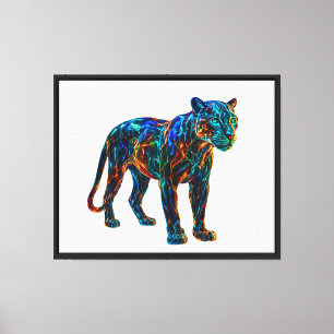 Leistungsstarke Panther Art Leinwanddruck
