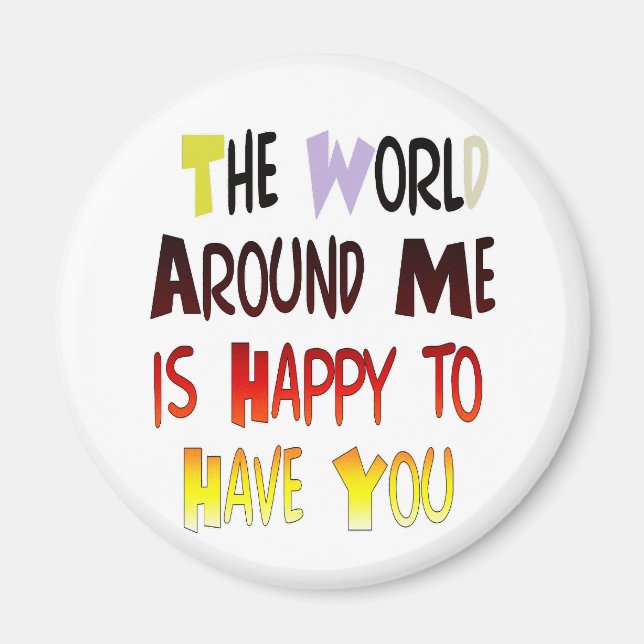 Leistungsstarke Willkommensbotschaft: Ein Motivier Magnet (Vorne)