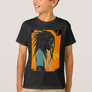 Leistungsstarker Abstrakter Schwarzer Mann T-Shirt