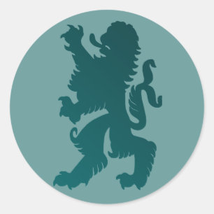 Leistungsstarker Löwensticker Runder Aufkleber