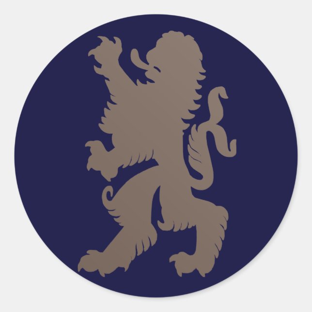 Leistungsstarker Löwensticker Runder Aufkleber (Vorderseite)