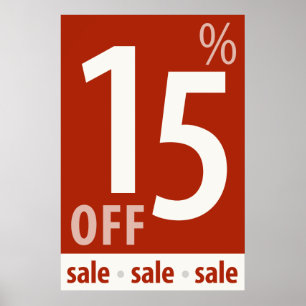 Leistungsstarkes 15%-iges OFF-Sign - Einzelhandels Poster
