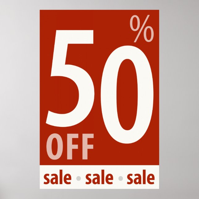 Leistungsstarkes 50%-OFF-Sign - Verkaufspopster fü Poster (Vorne)