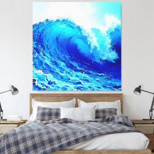 Leistungsstarkes Design der Meereswellen Leinwanddruck