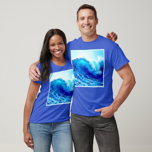 Leistungsstarkes Design der Meereswellen T-Shirt (Unisex)