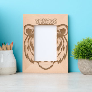 Leistungsstarkes Savage Tiger Picture Frame Dekor Geätzte Rahmen