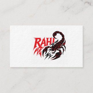 Leistungsstarkes Skorpion-Logo mit aggressiver Typ Visitenkarte