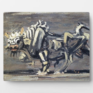 Leistungsstarkes "White Ox 1" Gemälde von Lee Jung Fotoplatte