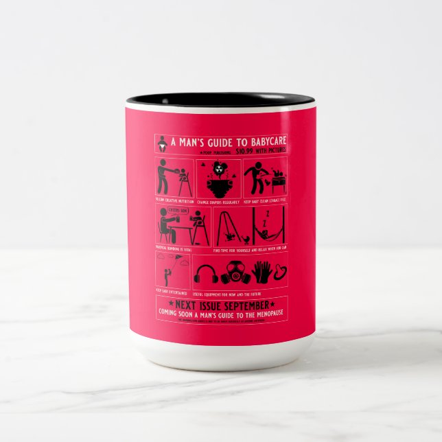 Leitartikel für neue Anzeigen Zweifarbige Tasse (Mittel)