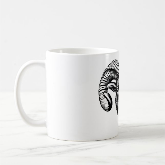 Leitbild | Schwarz-Weiß-T - Shirt Kaffeetasse (Links)