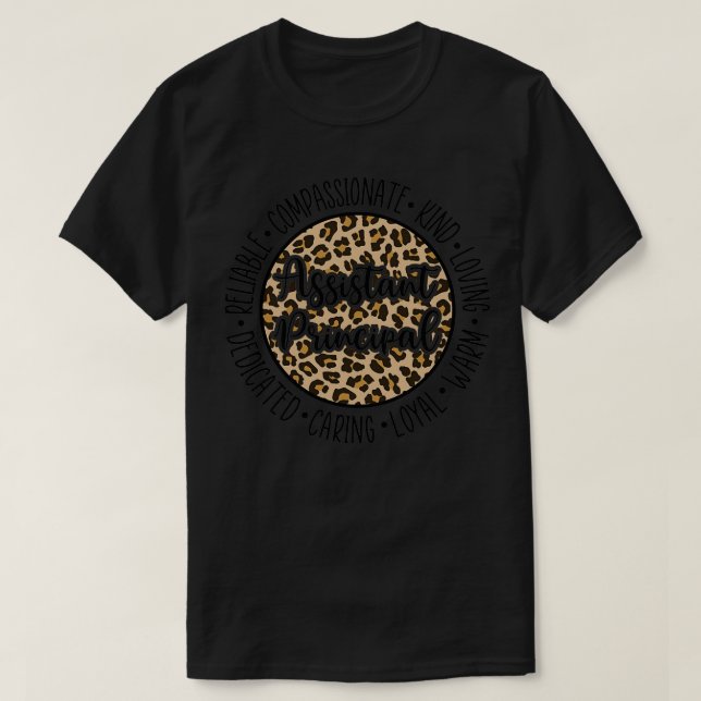 Leitender Leitender Leopard Design Assistant Princ T-Shirt (Design vorne)