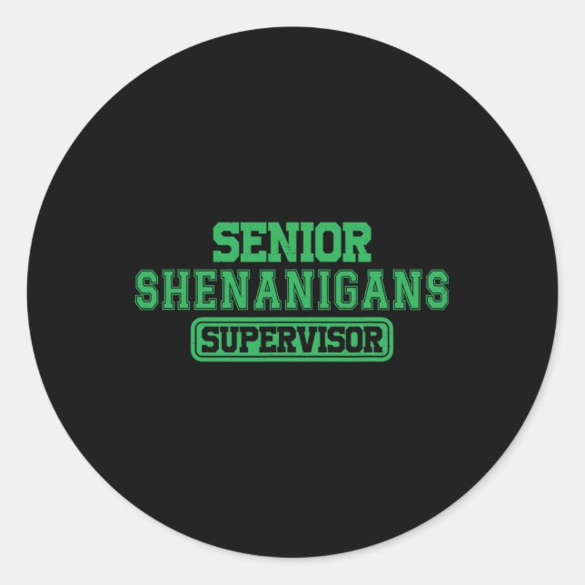 Leitender Shenanigans Shenanigans Supervisor-Koord Runder Aufkleber (Vorderseite)