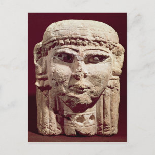 Leiter der Göttin Ishtar aus Amman, Jordanien Postkarte