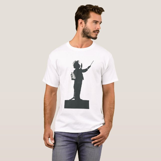 Leiter der klassischen Musik - wildes Haar - Grieg T-Shirt (Vorne ganz)