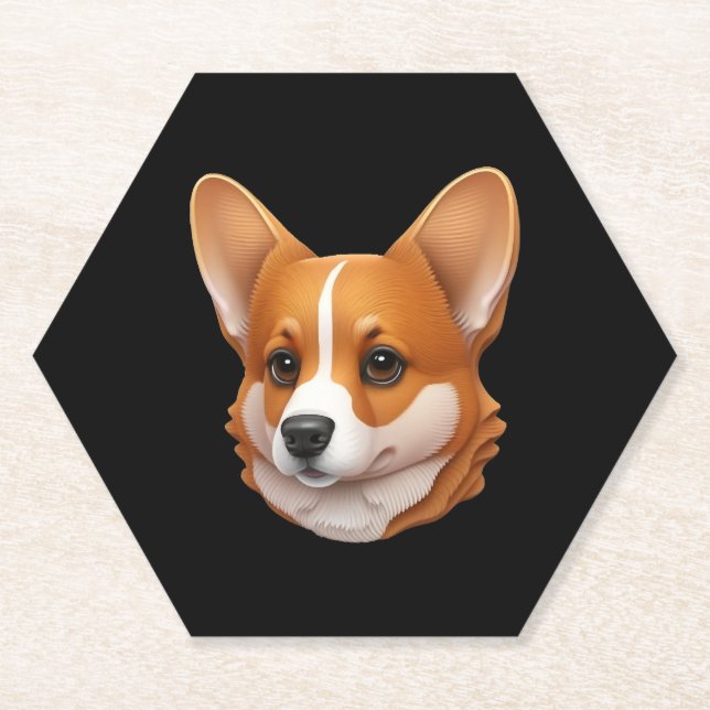 Leiter der niedlichen Corgi Untersetzer (Vorderseite)