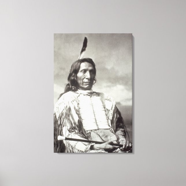 Leiter der Rotwolke (1822-1909) 1880 (b/w Foto) Leinwanddruck (Vorderseite)