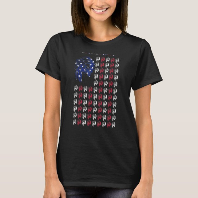 Leiter der US-Flagge des Amerikanischen Ureinwohne T-Shirt (Vorderseite)
