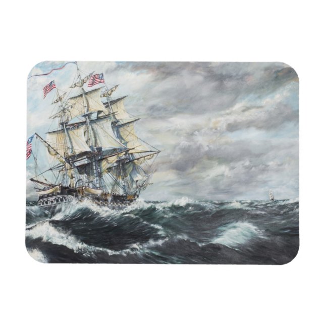 Leiter der US-Verfassung für HM Frigate Guerriere Magnet (Horizontal)