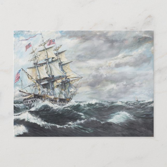 Leiter der US-Verfassung für HM Frigate Guerriere Postkarte (Vorderseite)