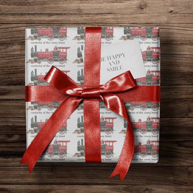 Leiter der verrückten Bahn Geschenkpapier (Birthday Depot
Conductor Of The Crazy Train Wrapping Paper)