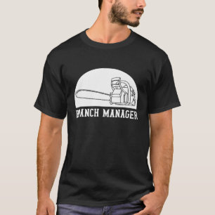 Leiter der Zweigstelle Chainsaw Lumberjack und Log T-Shirt