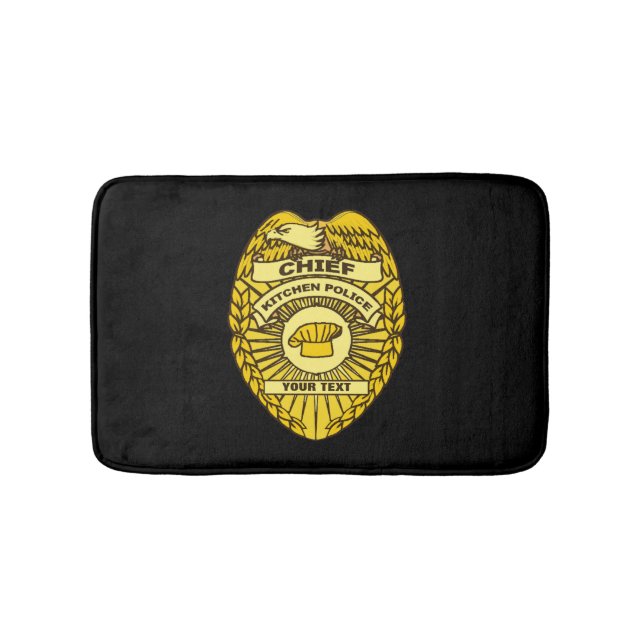 Leiter des Abzeichens der Polizei der Küche Badematte (Vorderseite)
