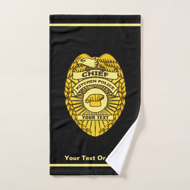 Leiter des Abzeichens der Polizei der Küche Handtuch (Handtuch)