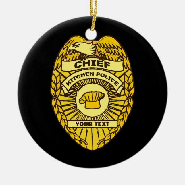 Leiter des Abzeichens der Polizei der Küche Keramikornament (Vorne)