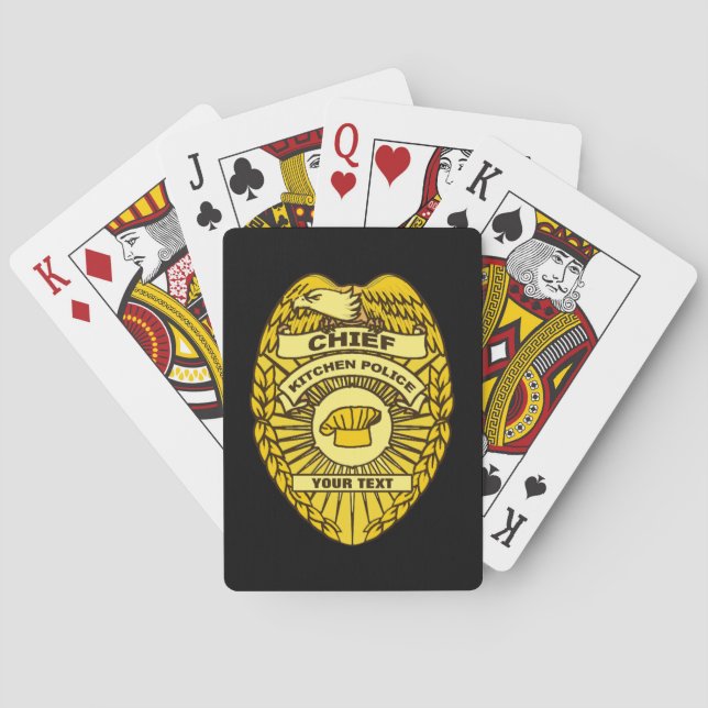 Leiter des Abzeichens der Polizei der Küche Spielkarten (Rückseite)