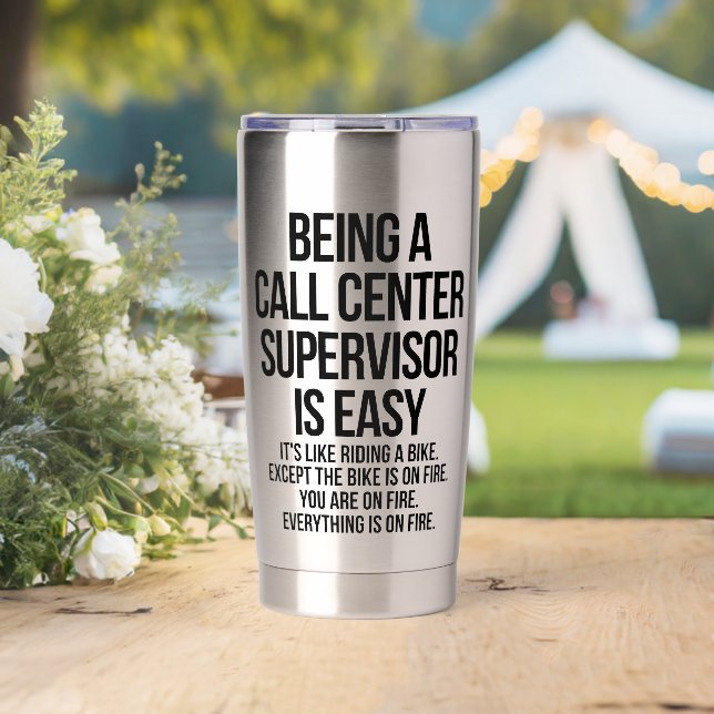 Leiter des Callcenters Thermobecher (Hochzeit (gedreht))