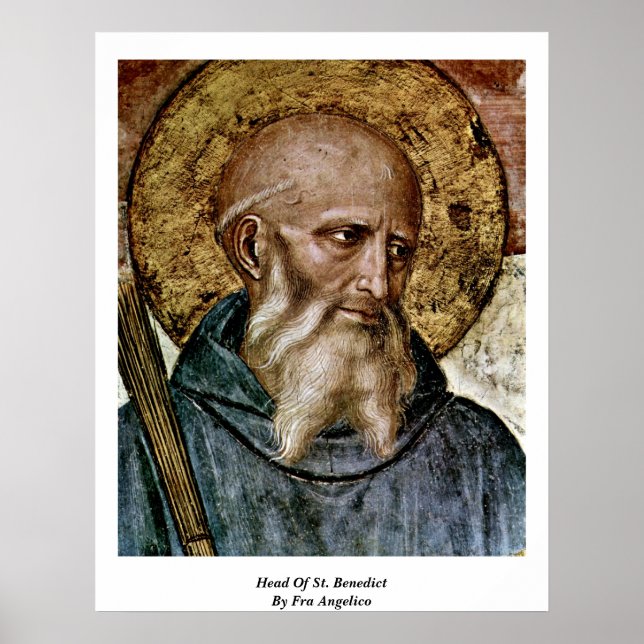 Leiter des heiligen Benedikts von Fra Angelico Poster (Vorne)