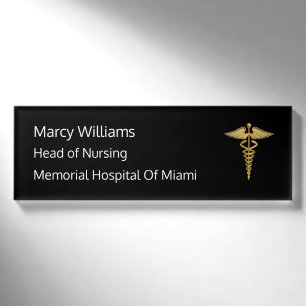 Leiter des Krankenpflegepersonals Namenschild
